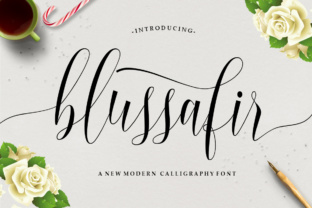 Blussafir Script: The Modern Calligraphy Font for Elegant Branding