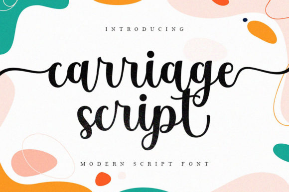 Carriage Script: A Delicate Script Font for Elegant Designs