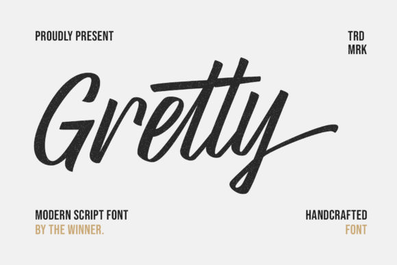 Gretty Script: A Spontaneous & Neat Script Font for Modern Design