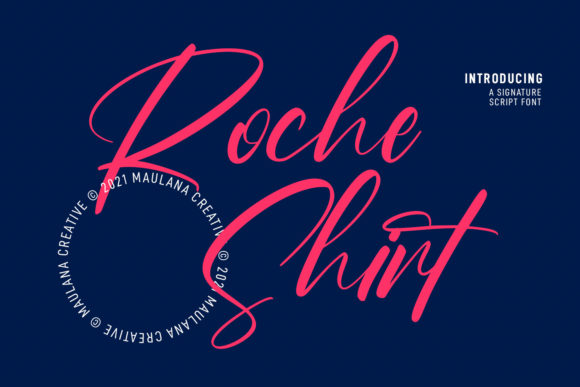 Roche Shirt Script: Elegant Typography for Personal Design